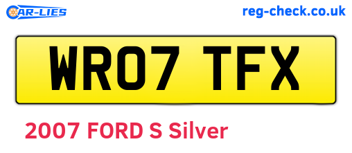 WR07TFX are the vehicle registration plates.