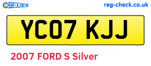YC07KJJ are the vehicle registration plates.