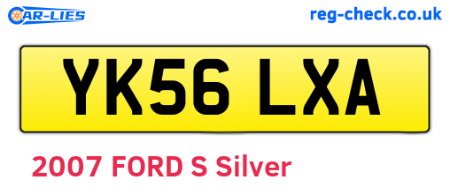 YK56LXA are the vehicle registration plates.