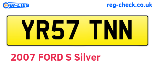 YR57TNN are the vehicle registration plates.