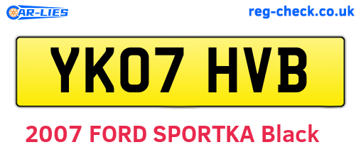 YK07HVB are the vehicle registration plates.