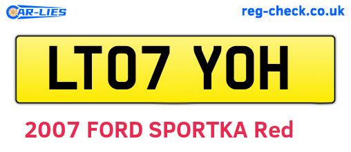 LT07YOH are the vehicle registration plates.