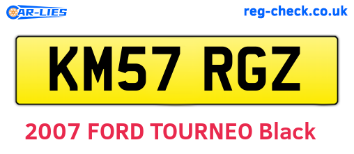 KM57RGZ are the vehicle registration plates.