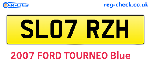 SL07RZH are the vehicle registration plates.