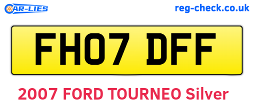 FH07DFF are the vehicle registration plates.