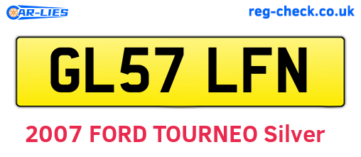 GL57LFN are the vehicle registration plates.