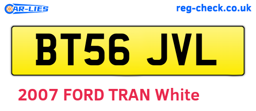 BT56JVL are the vehicle registration plates.