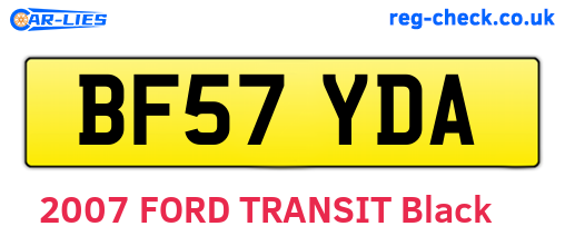 BF57YDA are the vehicle registration plates.