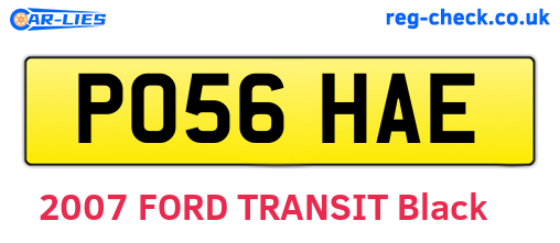PO56HAE are the vehicle registration plates.