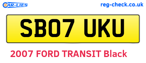 SB07UKU are the vehicle registration plates.