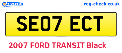 SE07ECT are the vehicle registration plates.