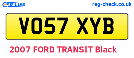 VO57XYB are the vehicle registration plates.