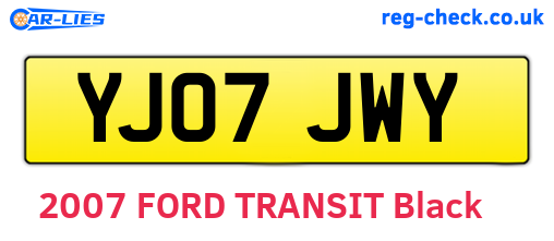 YJ07JWY are the vehicle registration plates.