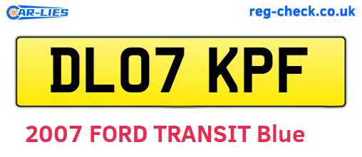 DL07KPF are the vehicle registration plates.