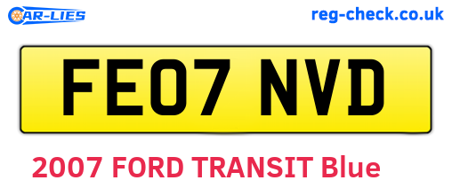 FE07NVD are the vehicle registration plates.