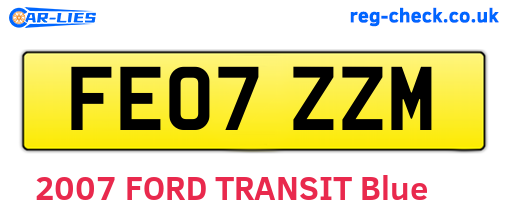 FE07ZZM are the vehicle registration plates.