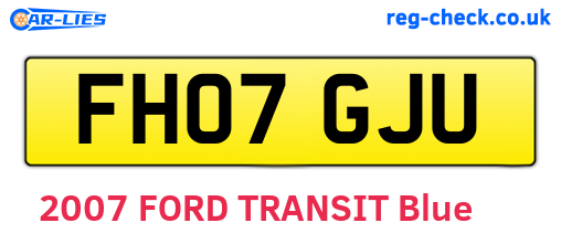 FH07GJU are the vehicle registration plates.