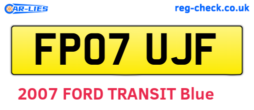 FP07UJF are the vehicle registration plates.