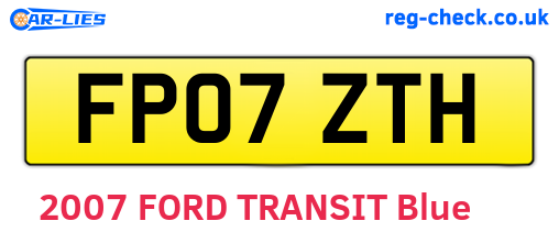 FP07ZTH are the vehicle registration plates.