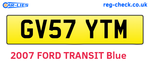 GV57YTM are the vehicle registration plates.