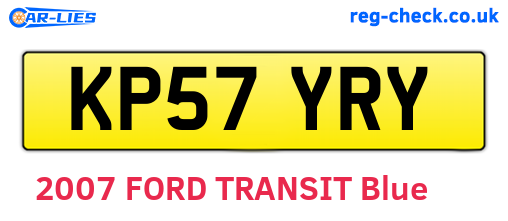 KP57YRY are the vehicle registration plates.