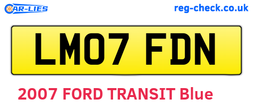LM07FDN are the vehicle registration plates.