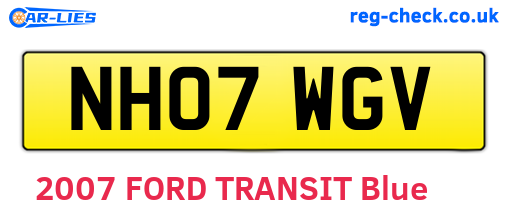 NH07WGV are the vehicle registration plates.
