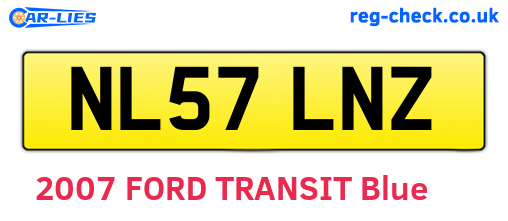 NL57LNZ are the vehicle registration plates.