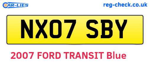 NX07SBY are the vehicle registration plates.