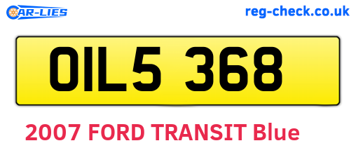 OIL5368 are the vehicle registration plates.