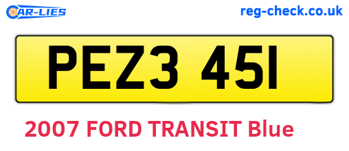PEZ3451 are the vehicle registration plates.