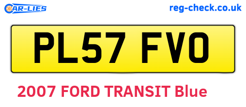PL57FVO are the vehicle registration plates.