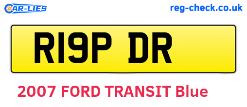 R19PDR are the vehicle registration plates.