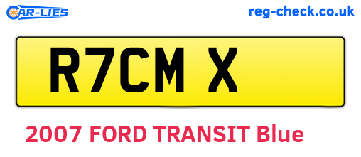 R7CMX are the vehicle registration plates.