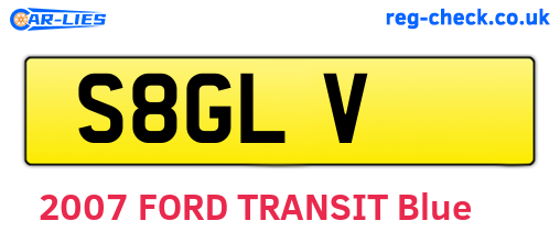 S8GLV are the vehicle registration plates.