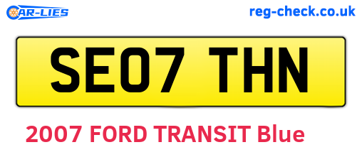 SE07THN are the vehicle registration plates.