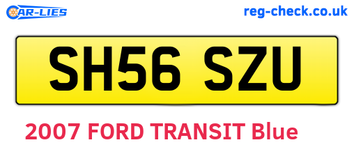 SH56SZU are the vehicle registration plates.