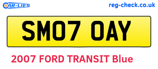 SM07OAY are the vehicle registration plates.