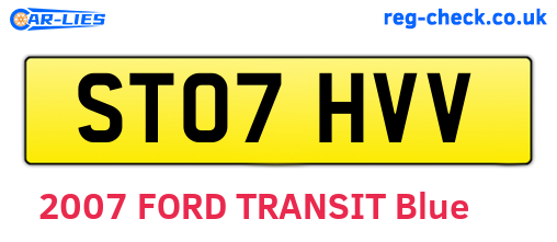 ST07HVV are the vehicle registration plates.
