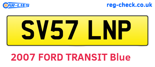 SV57LNP are the vehicle registration plates.