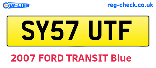 SY57UTF are the vehicle registration plates.