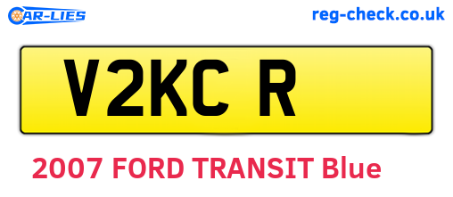 V2KCR are the vehicle registration plates.