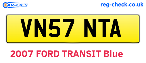 VN57NTA are the vehicle registration plates.