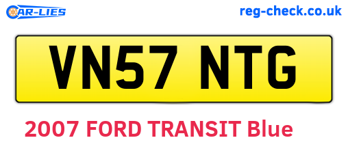 VN57NTG are the vehicle registration plates.