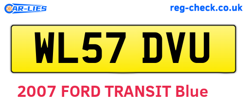 WL57DVU are the vehicle registration plates.