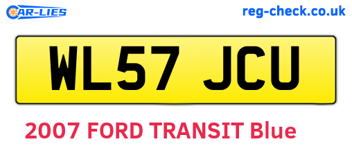 WL57JCU are the vehicle registration plates.