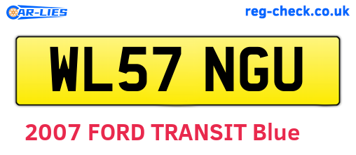 WL57NGU are the vehicle registration plates.