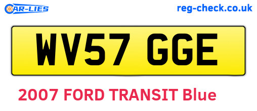 WV57GGE are the vehicle registration plates.