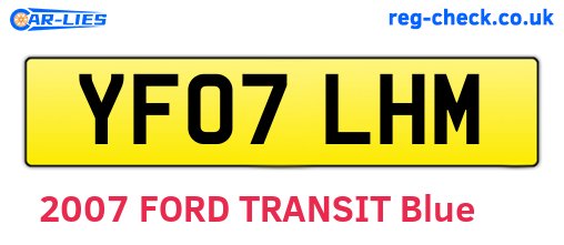 YF07LHM are the vehicle registration plates.