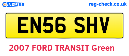 EN56SHV are the vehicle registration plates.